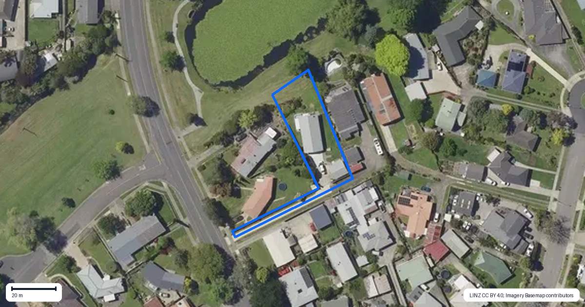 Property context map for 195A King Street, Whakatane