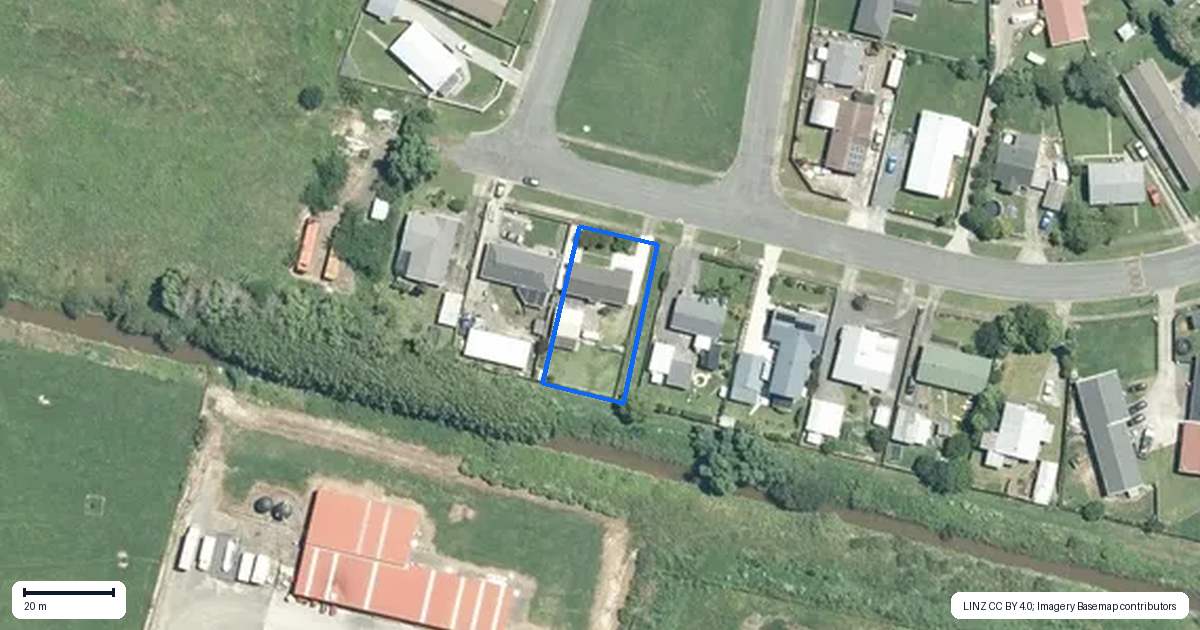 Property context map for 20 Shoalhaven Street, Paeroa
