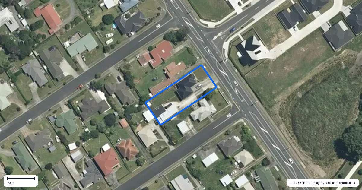 Property context map for 155 Studholme Street, Morrinsville