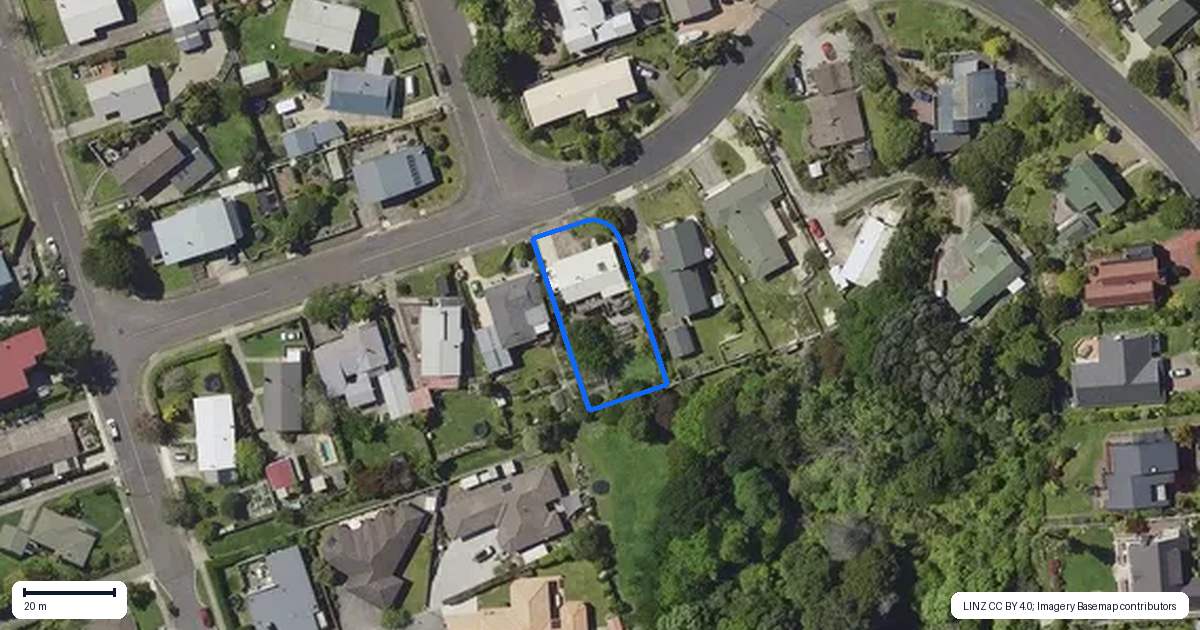 Property context map for 12 Melville Drive, Whakatane