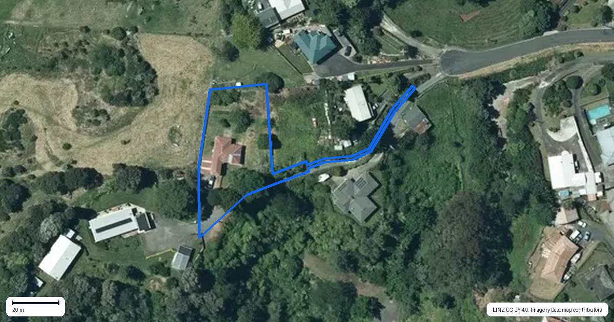 Property context map for 30 Long View Crescent, Otorohanga