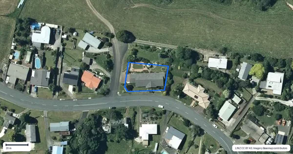 Property context map for 75 Mountain View Road, Otorohanga