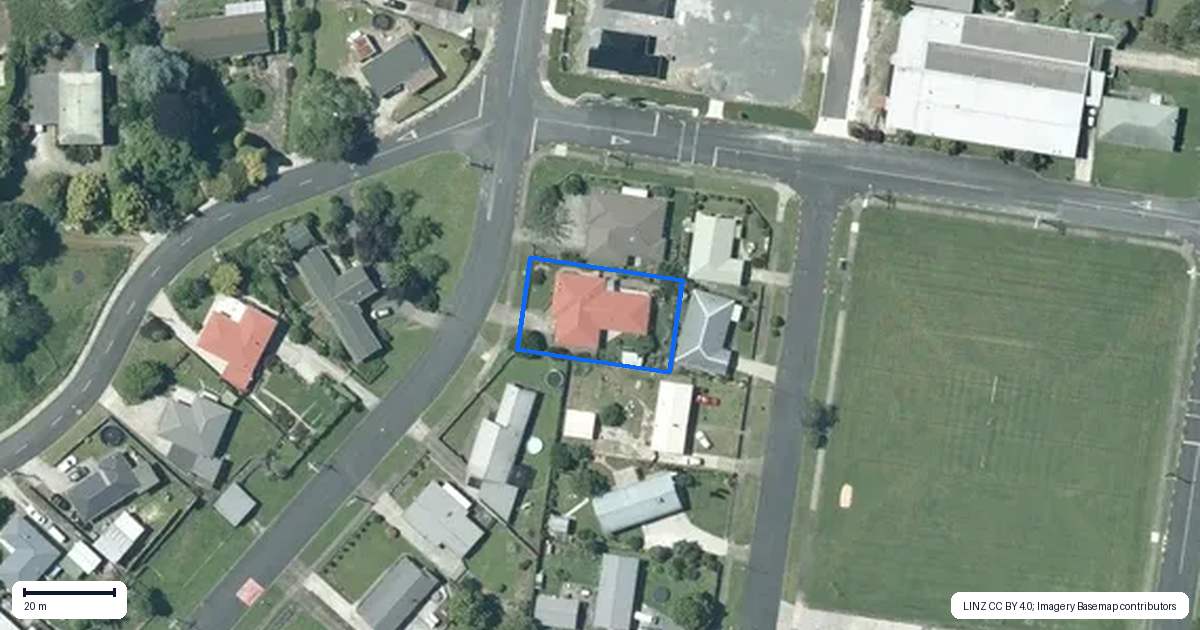 Property context map for 57 King Street West, Te Kuiti