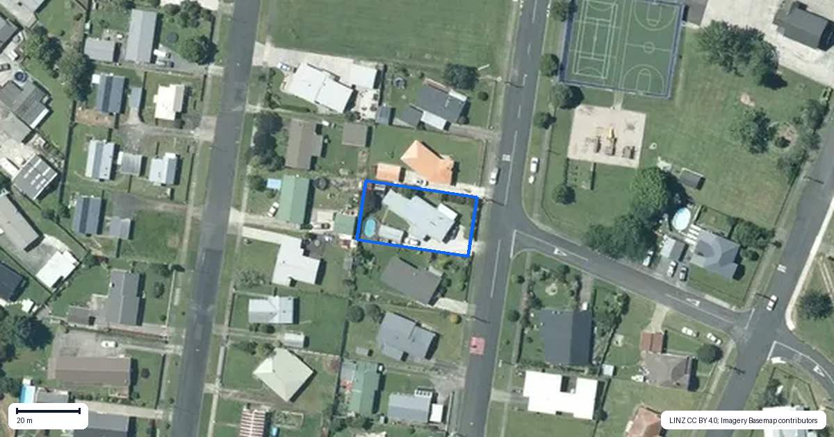 Property context map for 36 Queen Street, Te Kuiti