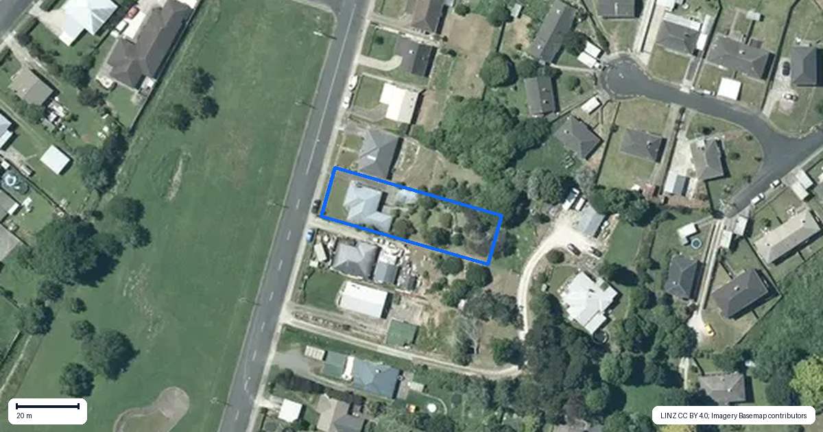 Property context map for 33 Ward Street, Te Kuiti