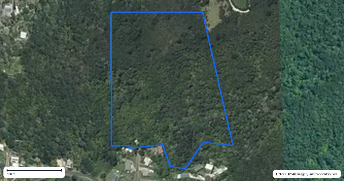 Property context map for 5 Strange Road, Waiomu, Thames