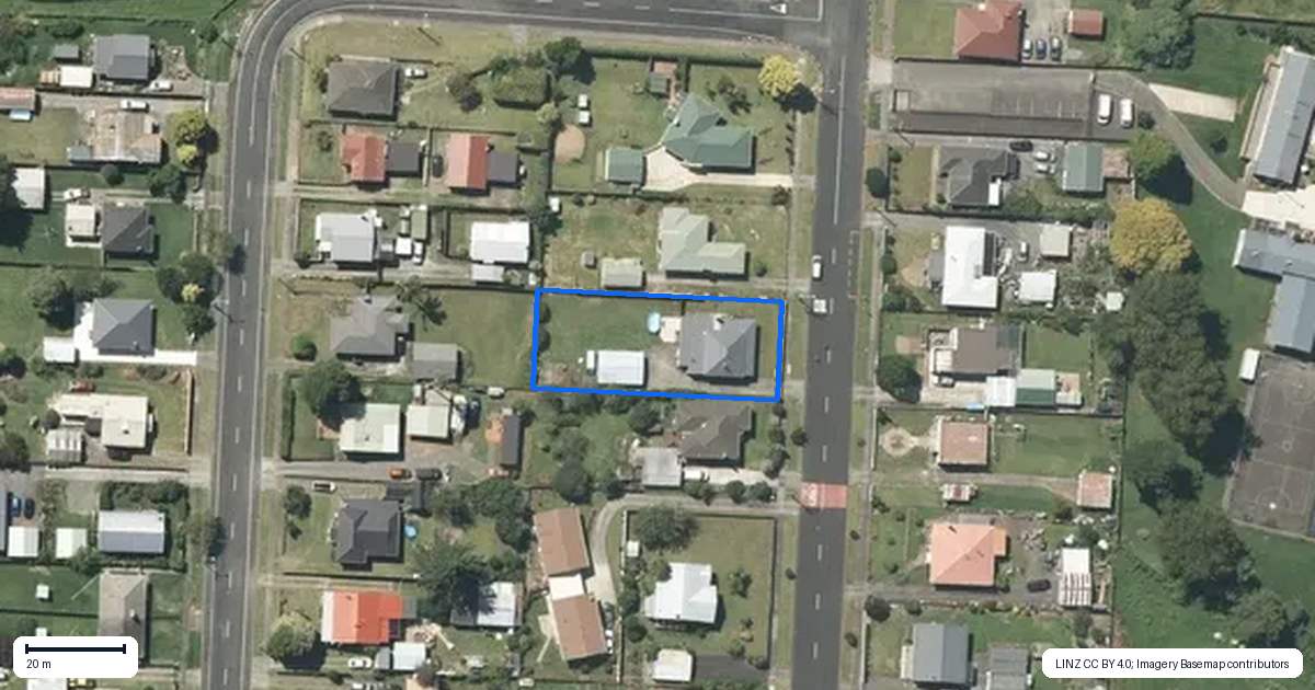 Property context map for 95 Bailey Street, Huntly