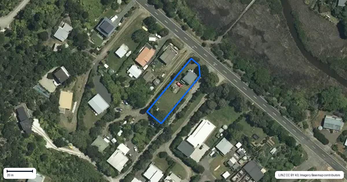 Property context map for 943 Purangi Road, Cooks Beach, Whitianga