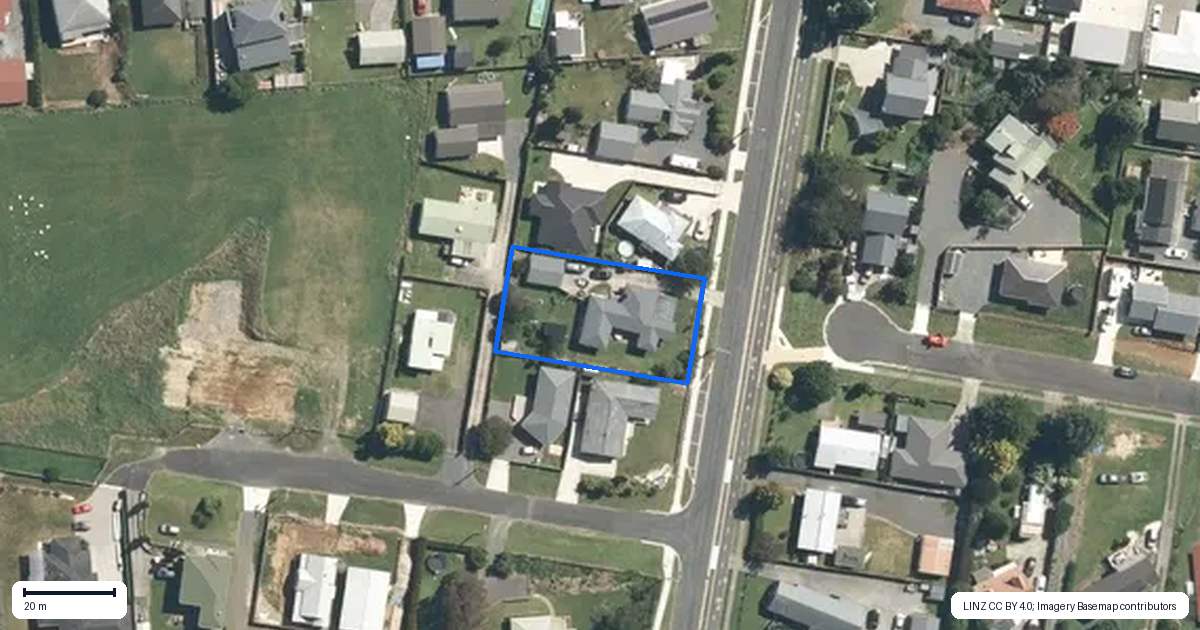 Property context map for 16 Rolleston Street, Kihikihi, Te Awamutu