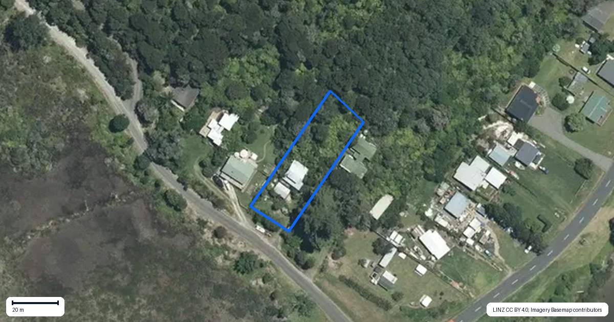 Property context map for 8 Kapakapa Road, Opoutere, Whangamata