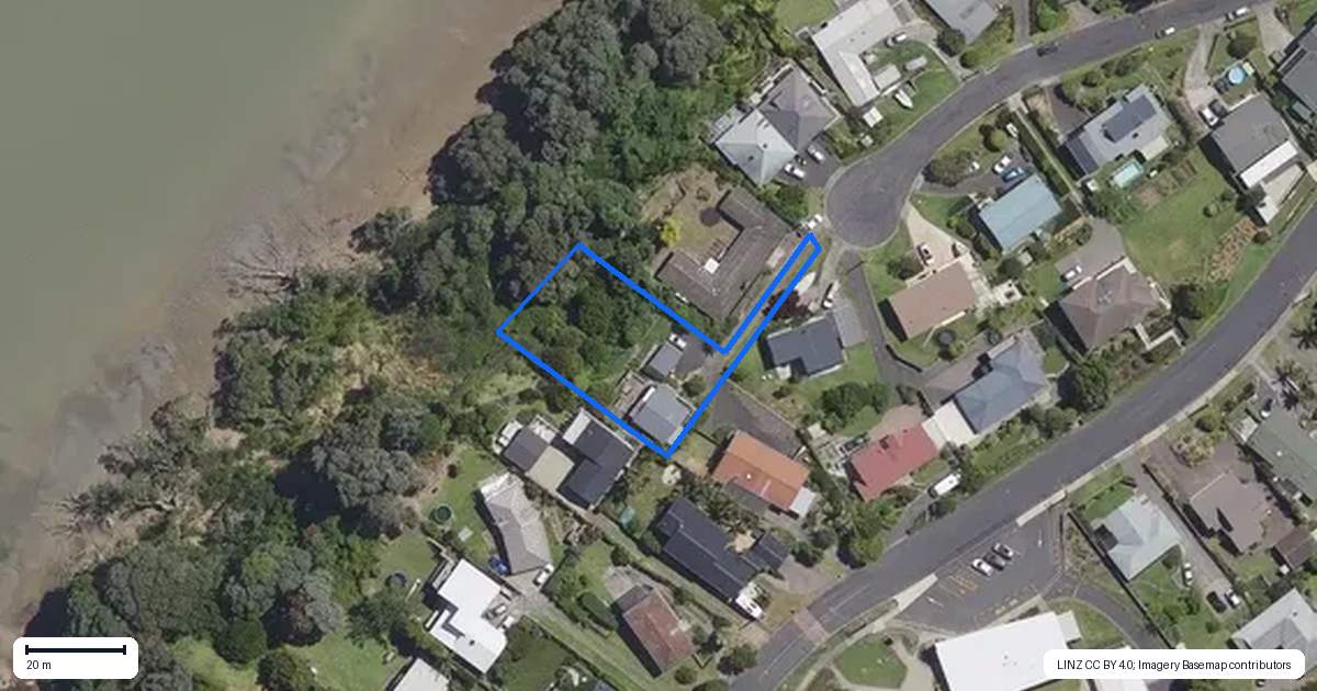 Property context map for 16 Kaharoa Avenue, Omokoroa