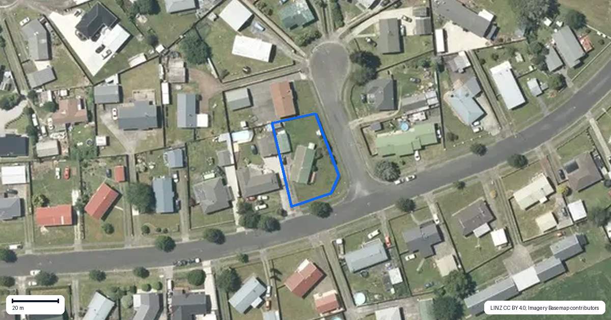Property context map for 1 Waitara Place, Tokoroa