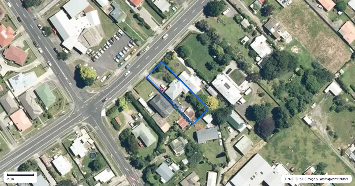 Property context map for 104 Kenny Street, Waihi