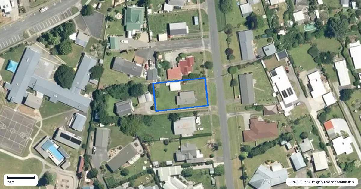 Property context map for 16 Smith Street, Waihi