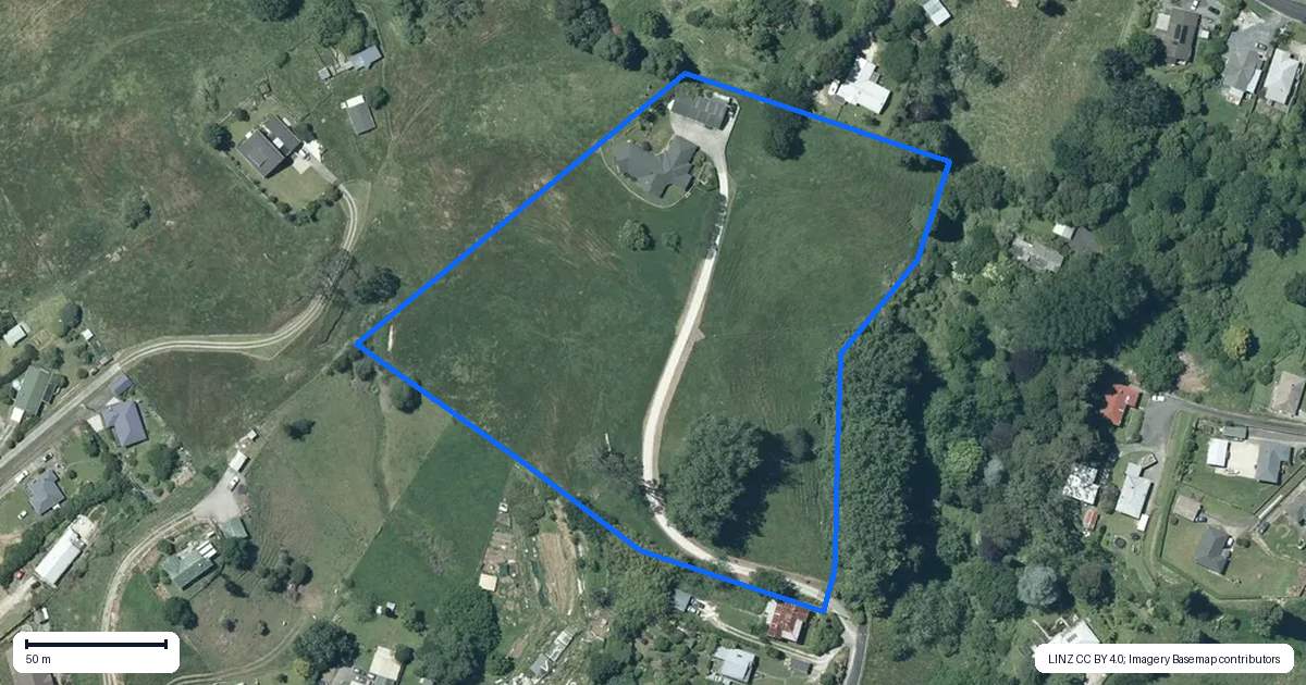 Property context map for 15 Massey Street, Te Kuiti