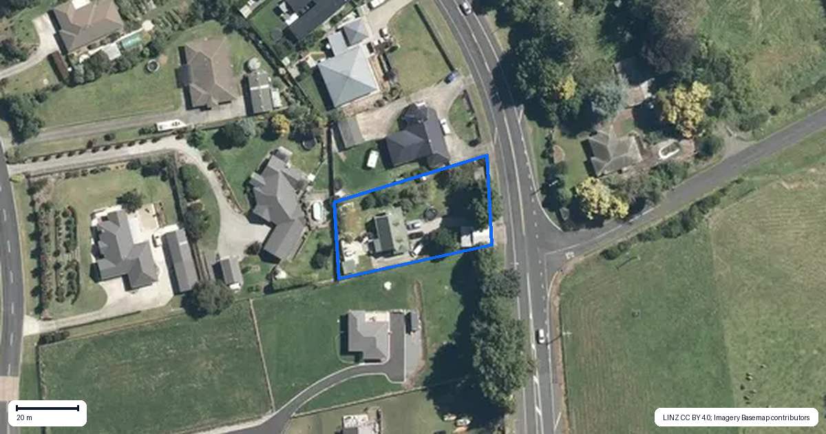 Property context map for 53 Great South Road, Ohaupo