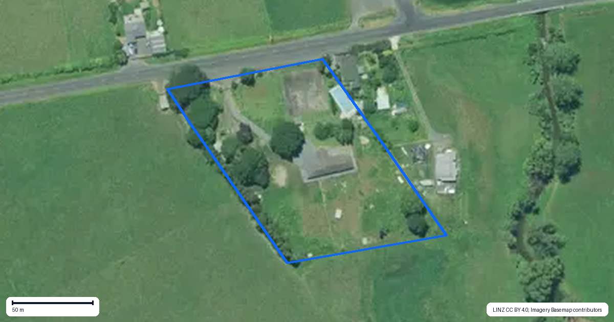 Property context map for 2702 Tahuna-Ohinewai Road, Hoe-O-Tainui, Tahuna