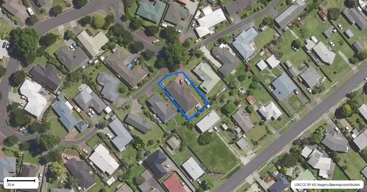 Property context map for 12 Grosvenor Place, Katikati