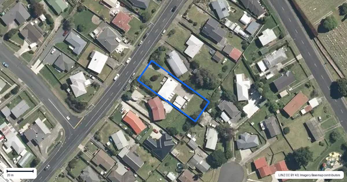 Property context map for 1202 Te Rahu Road, Te Awamutu
