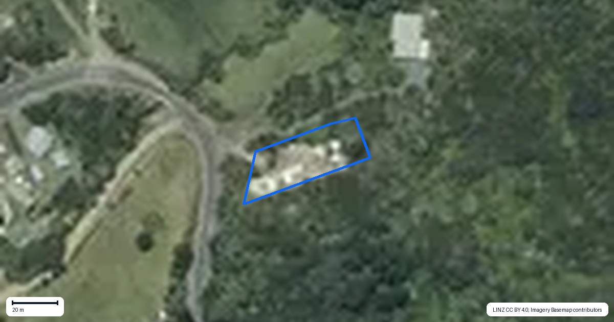 Property context map for 258 Colville Road, Coromandel