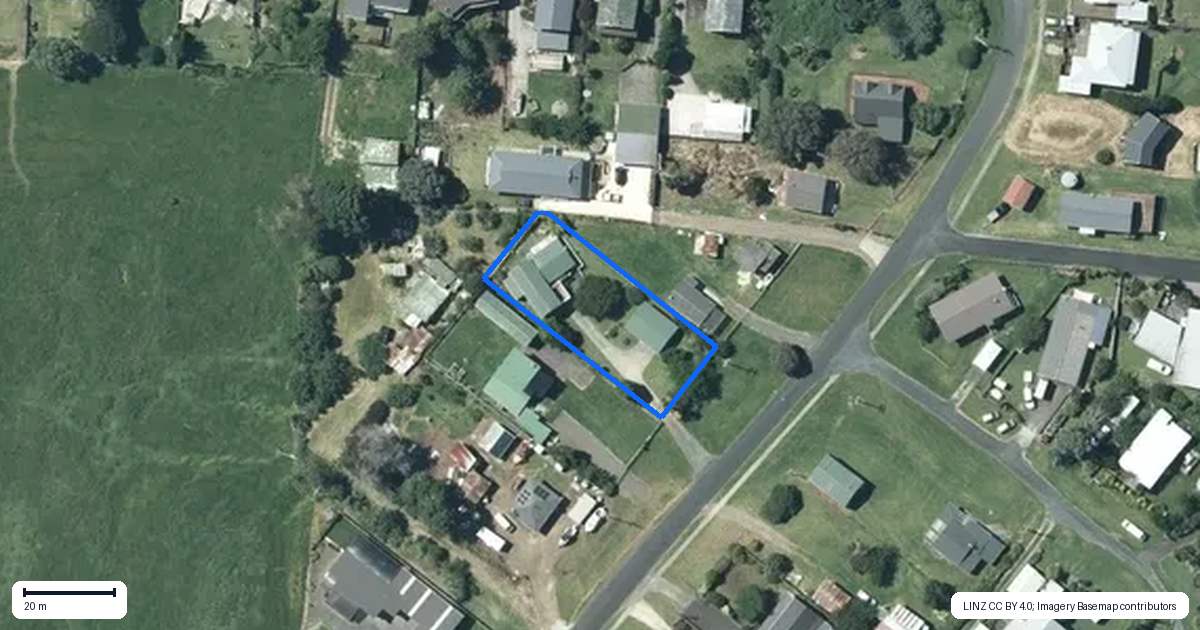 Property context map for 447 Hoturoa Street, Kawhia