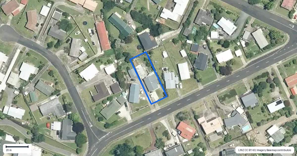 Property context map for 45 Norwood Road, Paeroa