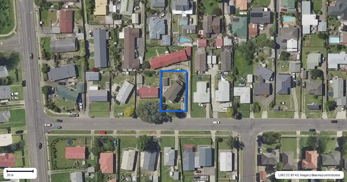 Property context map for 54 Churchill Street, Whakatane