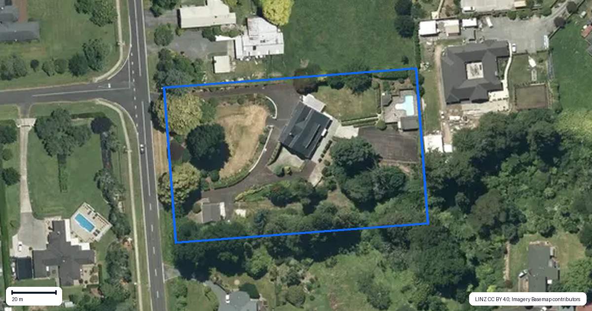 Property context map for 91 Newell Road, Tamahere, Hamilton