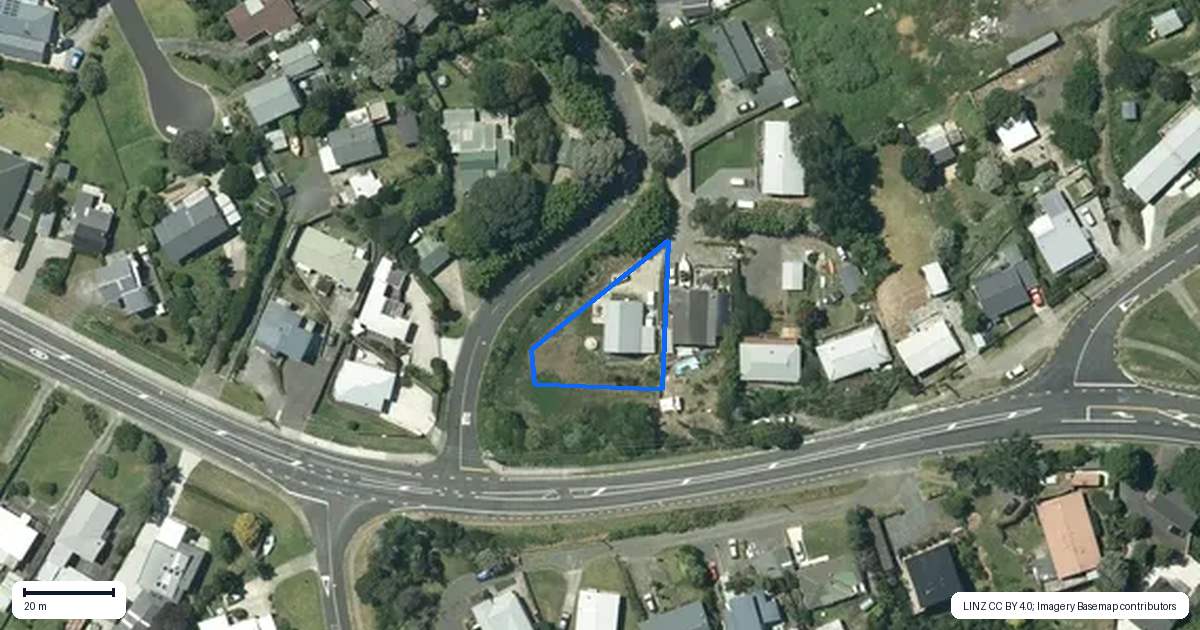 Property context map for 36A Main Road, Raglan