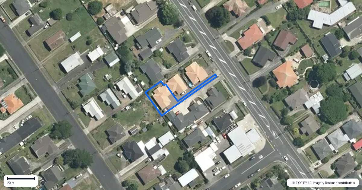 Property context map for 97B Studholme Street, Morrinsville
