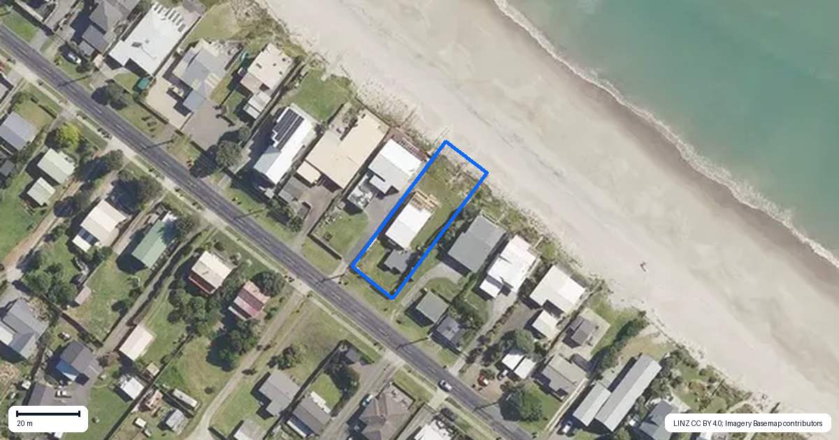 Property context map for 221 Pukehina Parade, Pukehina