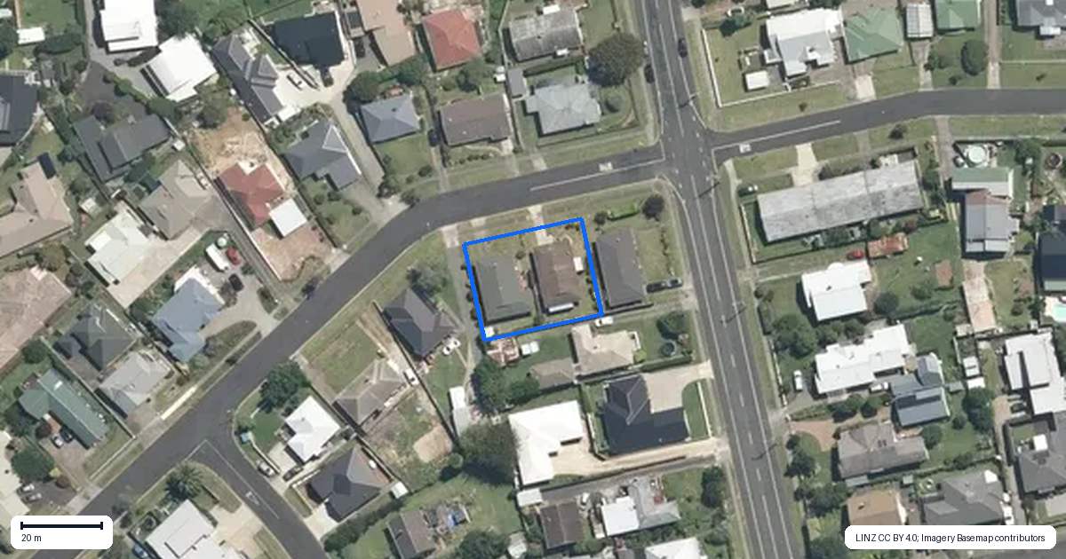 Property context map for 33 Rutherford Street, Te Awamutu