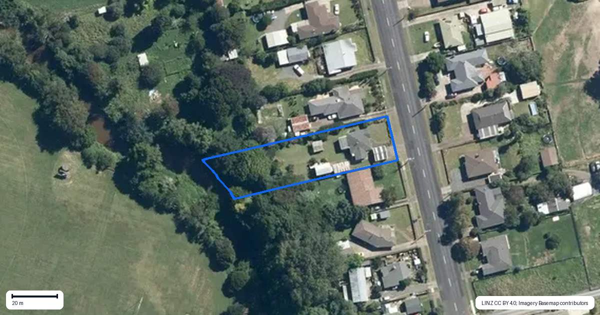 Property context map for 301 Racecourse Road, Te Awamutu
