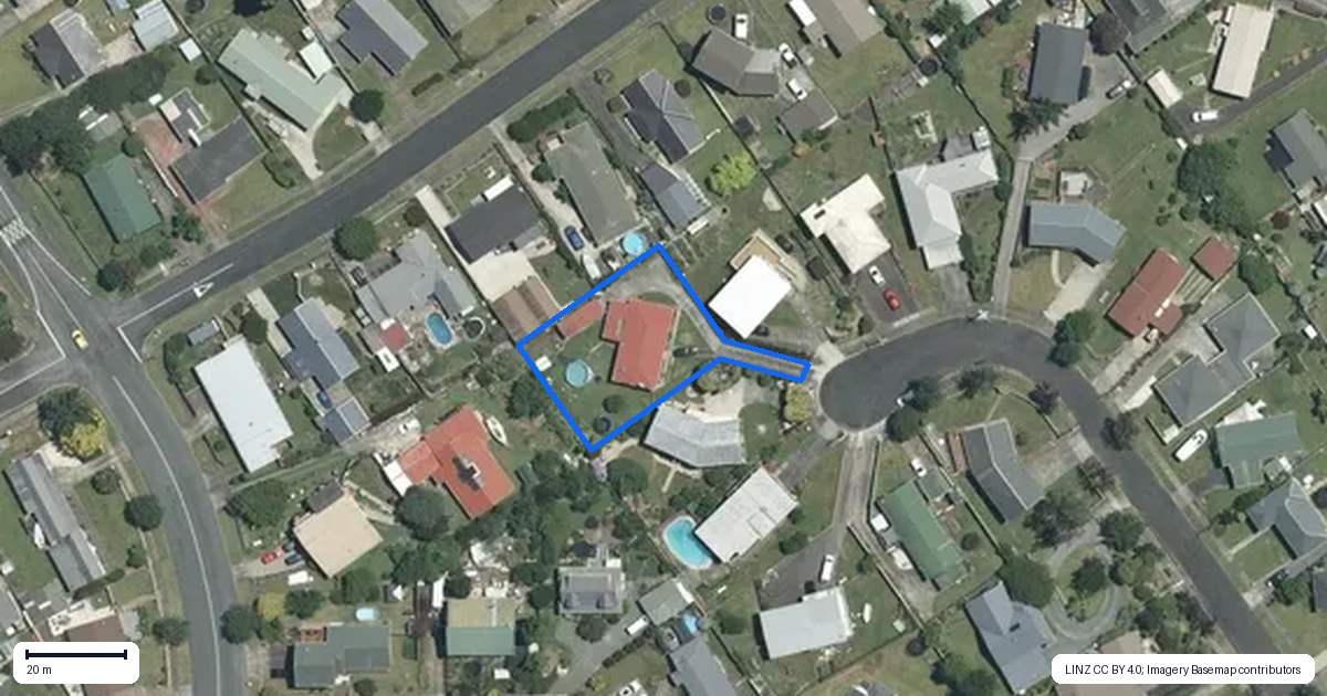 Property context map for 23 Moana Place, Morrinsville