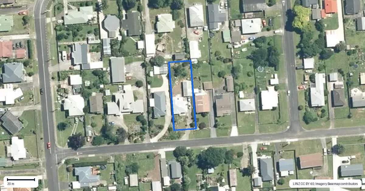 Property context map for 10 Andrews Street, Paeroa