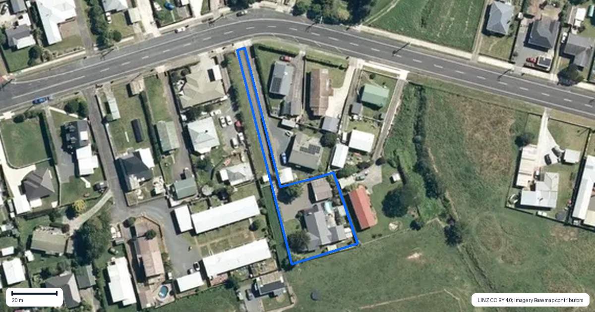 Property context map for 736 Park Road, Te Awamutu