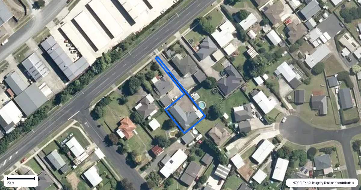 Property context map for 1/442 Te Rahu Road, Te Awamutu