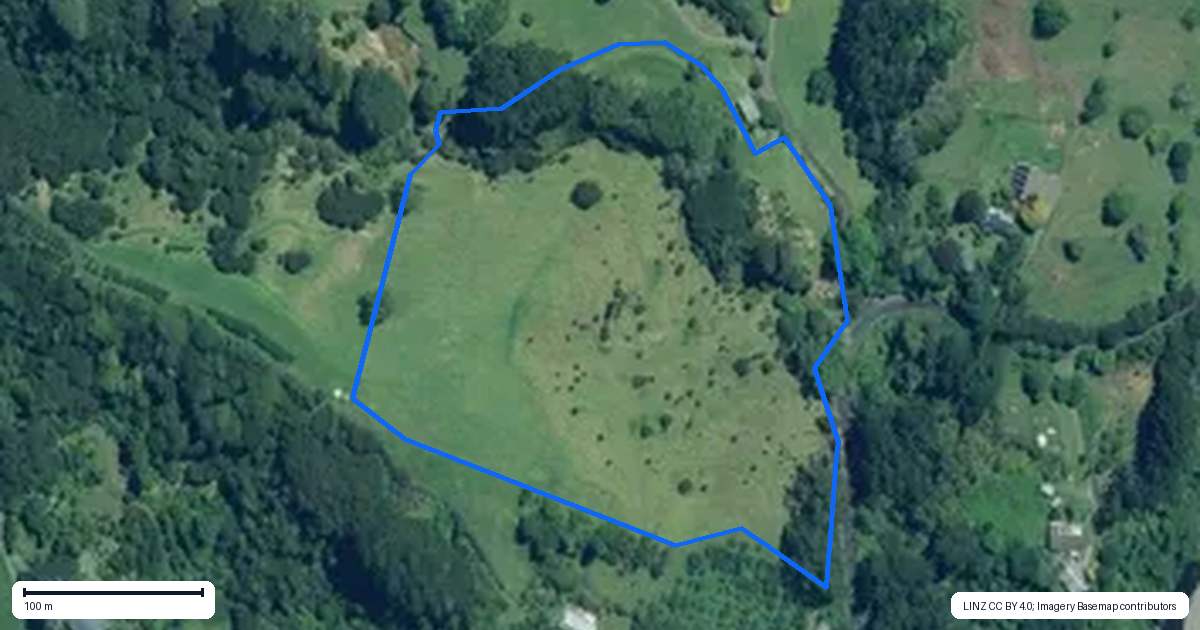 Property context map for 515 Kauaeranga Valley Road, Thames