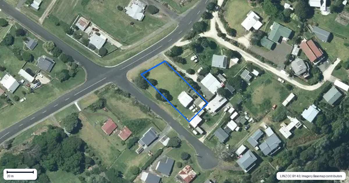 Property context map for 51 Amopo Street, Kawhia