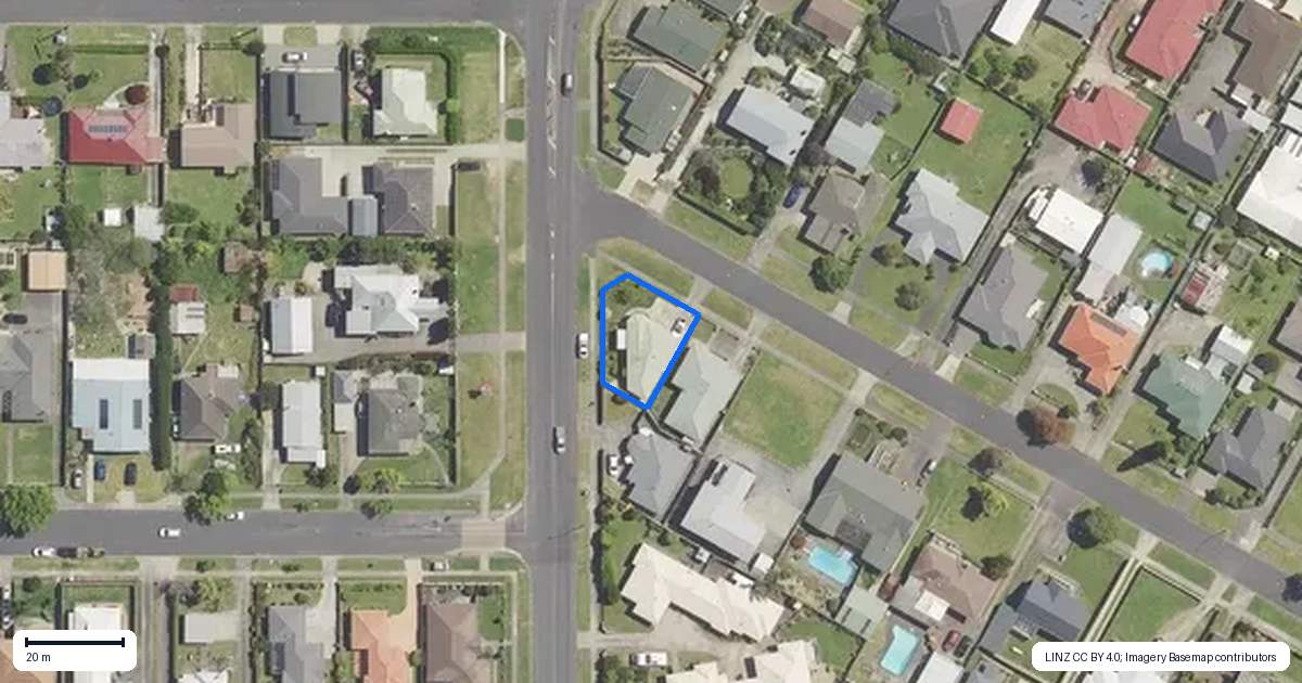 Property context map for 16 Chaytor Street, Te Puke