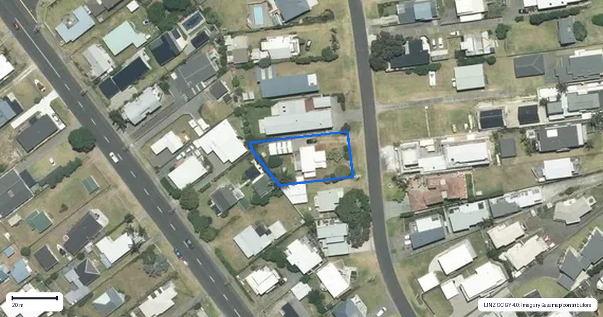 Property context map for 215 Beverley Terrace, Whangamata