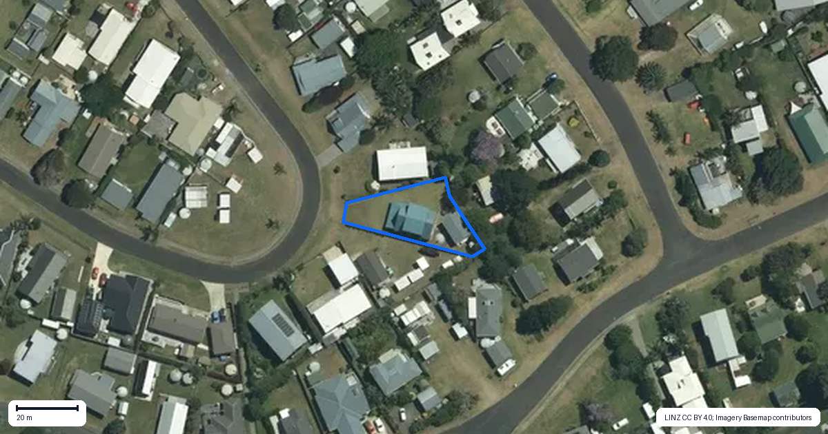 Property context map for 20 The Crows Nest, Cooks Beach, Whitianga
