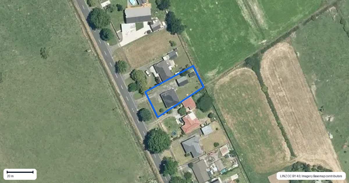 Property context map for 90 Pipiroa Road, Ngatea