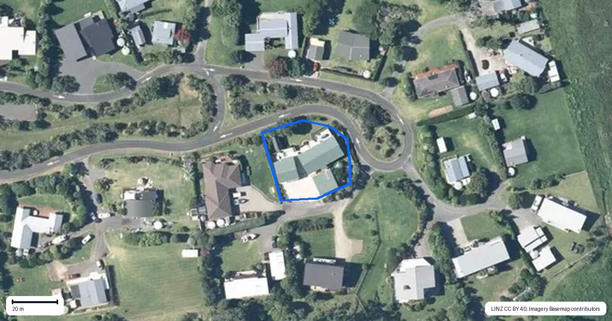 Property context map for 38 Kawhero Drive, Kuaotunu, Whitianga