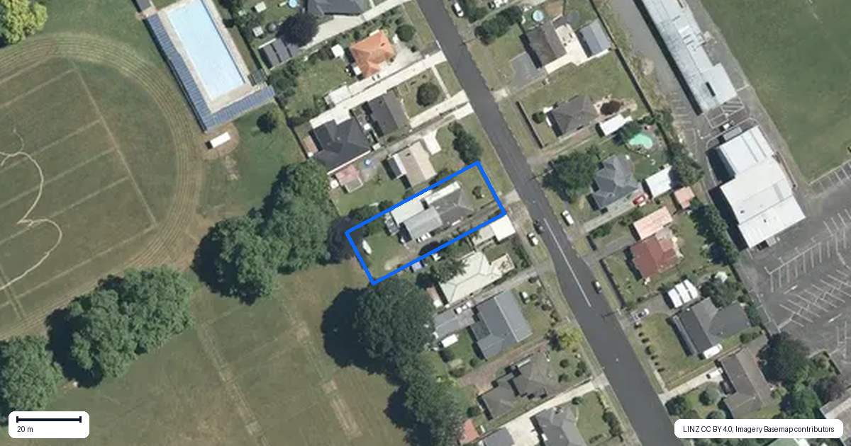 Property context map for 17 Sanders Avenue, Morrinsville