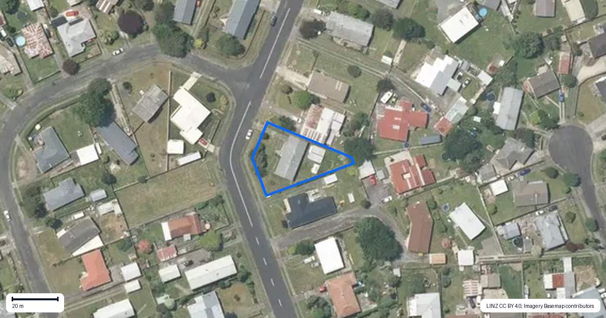 Property context map for 25 Edinburgh Street, Tokoroa