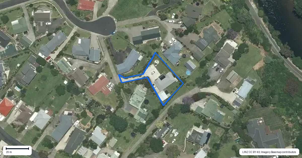 Property context map for 114 Totara Close, Thames