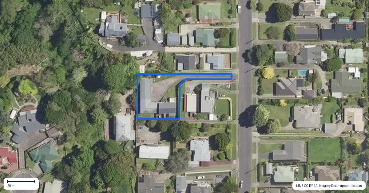 Property context map for 33C Moehau Street, Te Puke