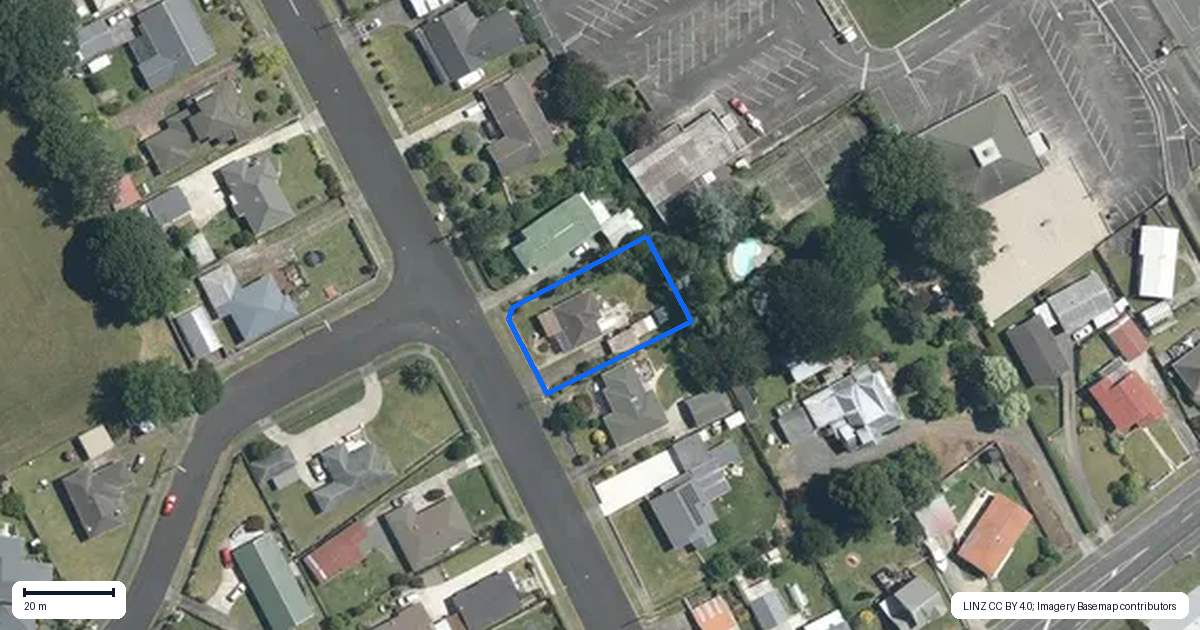 Property context map for 6 Sanders Avenue, Morrinsville