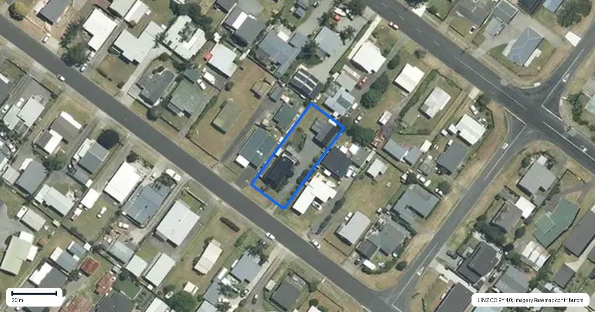 Property context map for 206 Casement Road, Whangamata